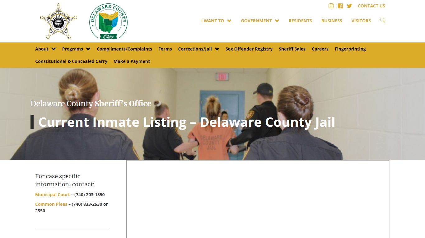 Current Inmate Listing - Delaware County Jail - Sheriff